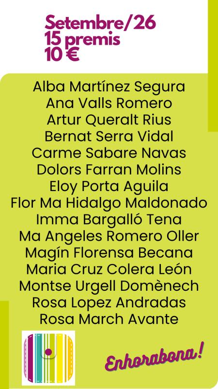 PREMIS DIRECTES SETEMBRE'26